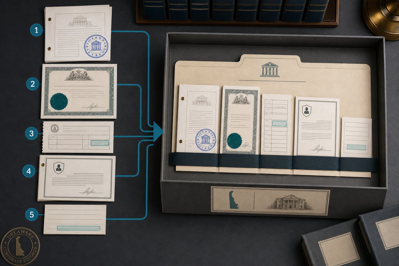 Accepted Delaware qualification documents and related compliance records are preserved in the corporation’s register.
