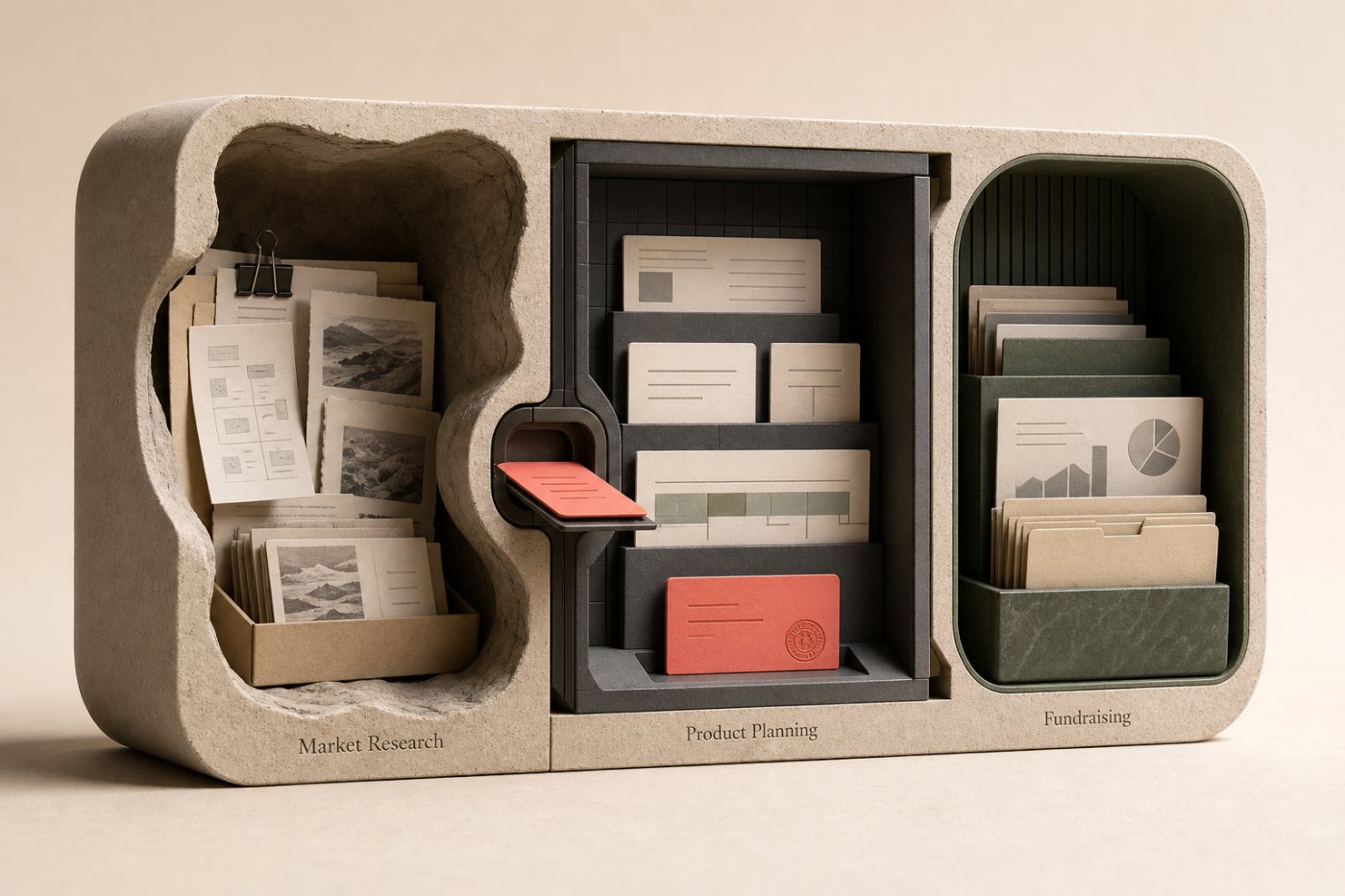 Startup evidence, product requirements and fundraising materials separated into purpose-specific ChatGPT Projects.