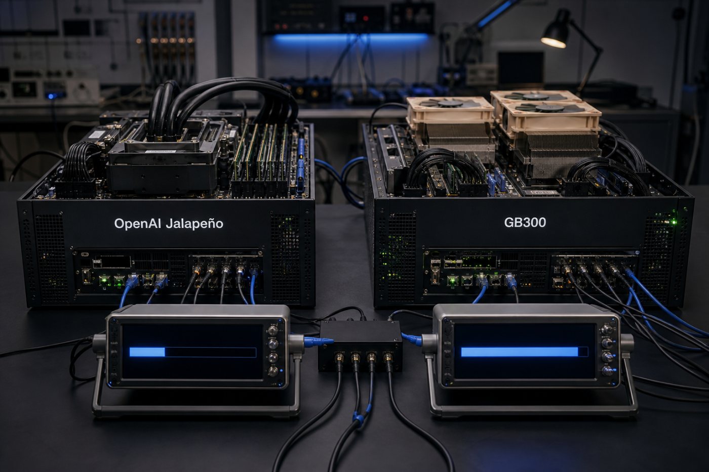 Jalapeño e sistema GB300 executam o DeepSeek R1, com latências medidas de 1,65 e 5,99 segundos.