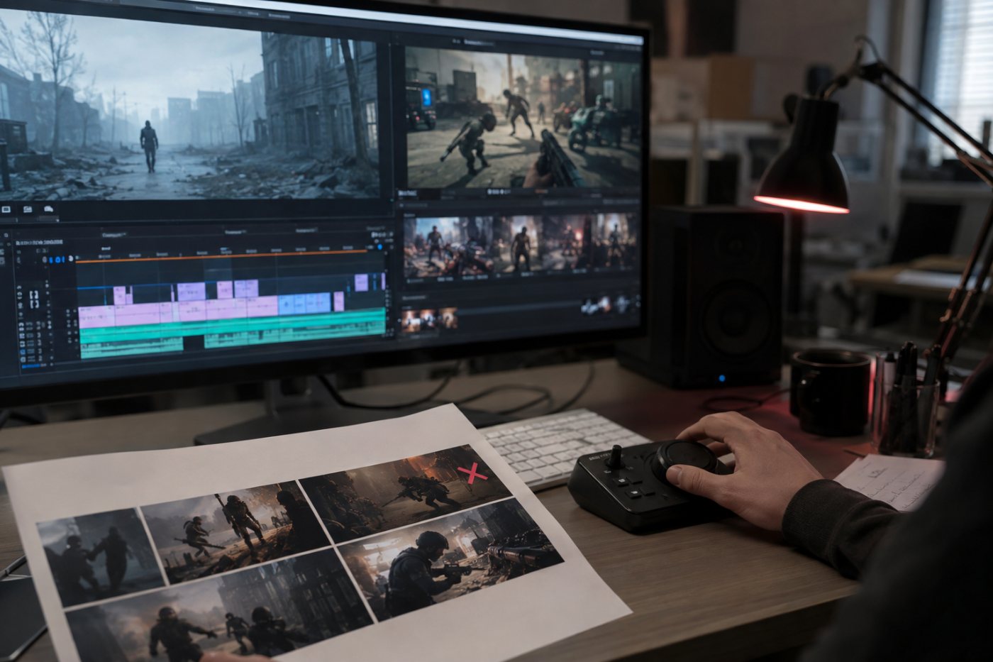 Gameplay, thumbnail and focal violent compilation are reviewed separately because timing does not override YouTube’s exclusions.