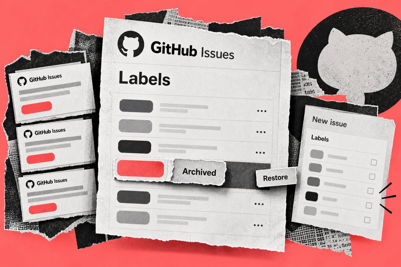 GitHub Labels sayfasında kullanılmayan bir etiketin arşivlenmesi ve geri açılabilmesi