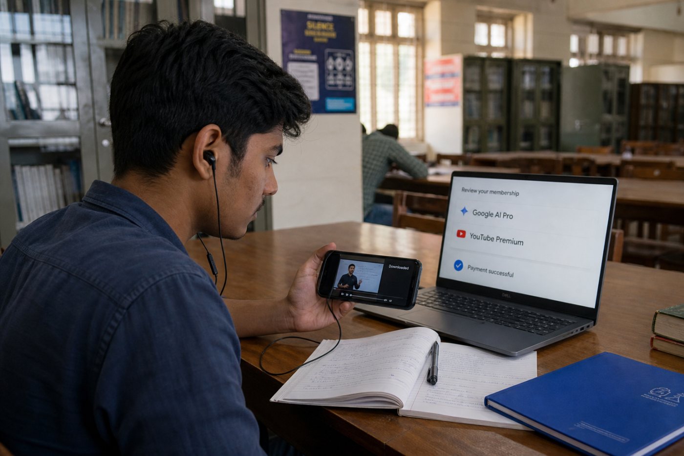 अलग Google AI Pro–YouTube Premium छात्र बंडल से ऑफलाइन वीडियो लाभ की तुलना