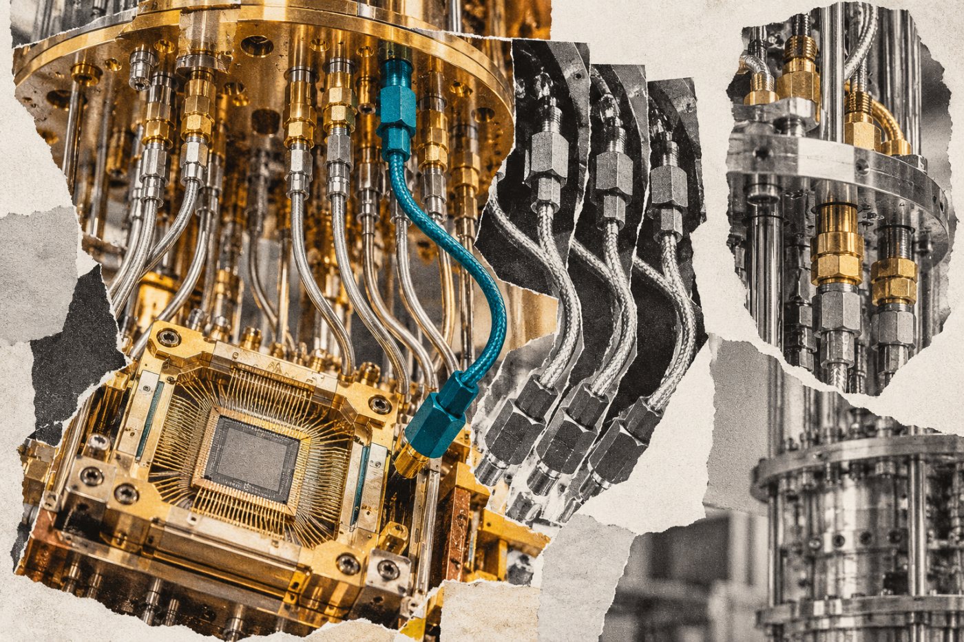 Kvanttiprosessorin mittauskytkennät havainnollistavat Quantum EDGEn automatisoimaa viritystyötä.