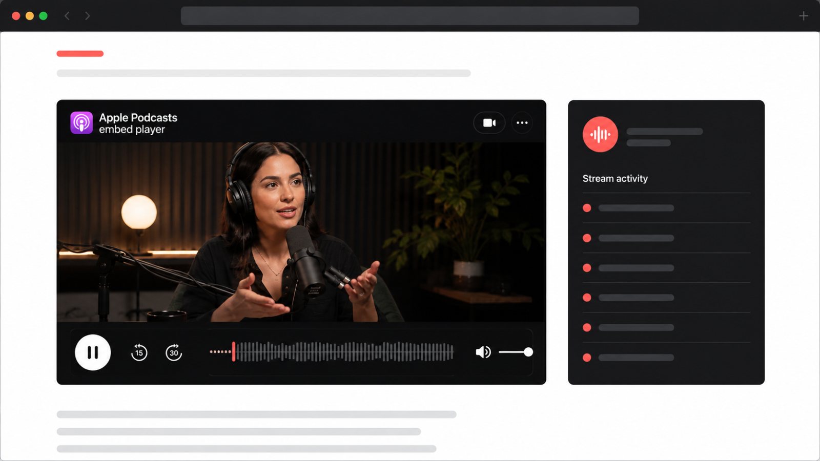 Apple Podcasts埋め込みが動画対応、再生数はConnectに出ない