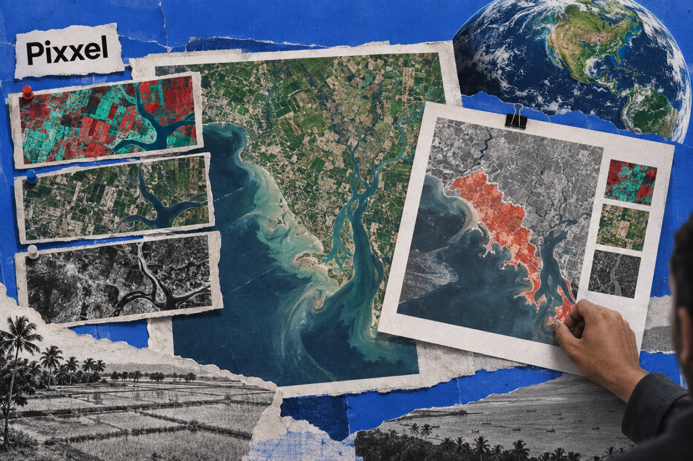 Aurora مختلف satellite datasets کو ملا کر مقامی زمینی تجزیہ تیار کر رہی ہے