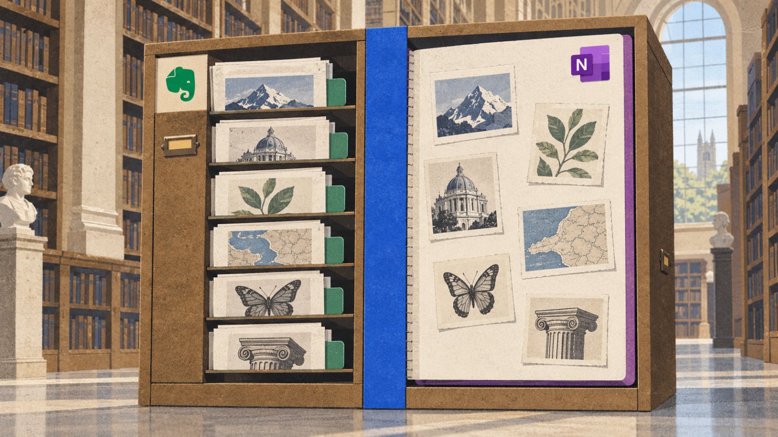 Evernote eller OneNote: snabb fångst möter en friare arbetsyta