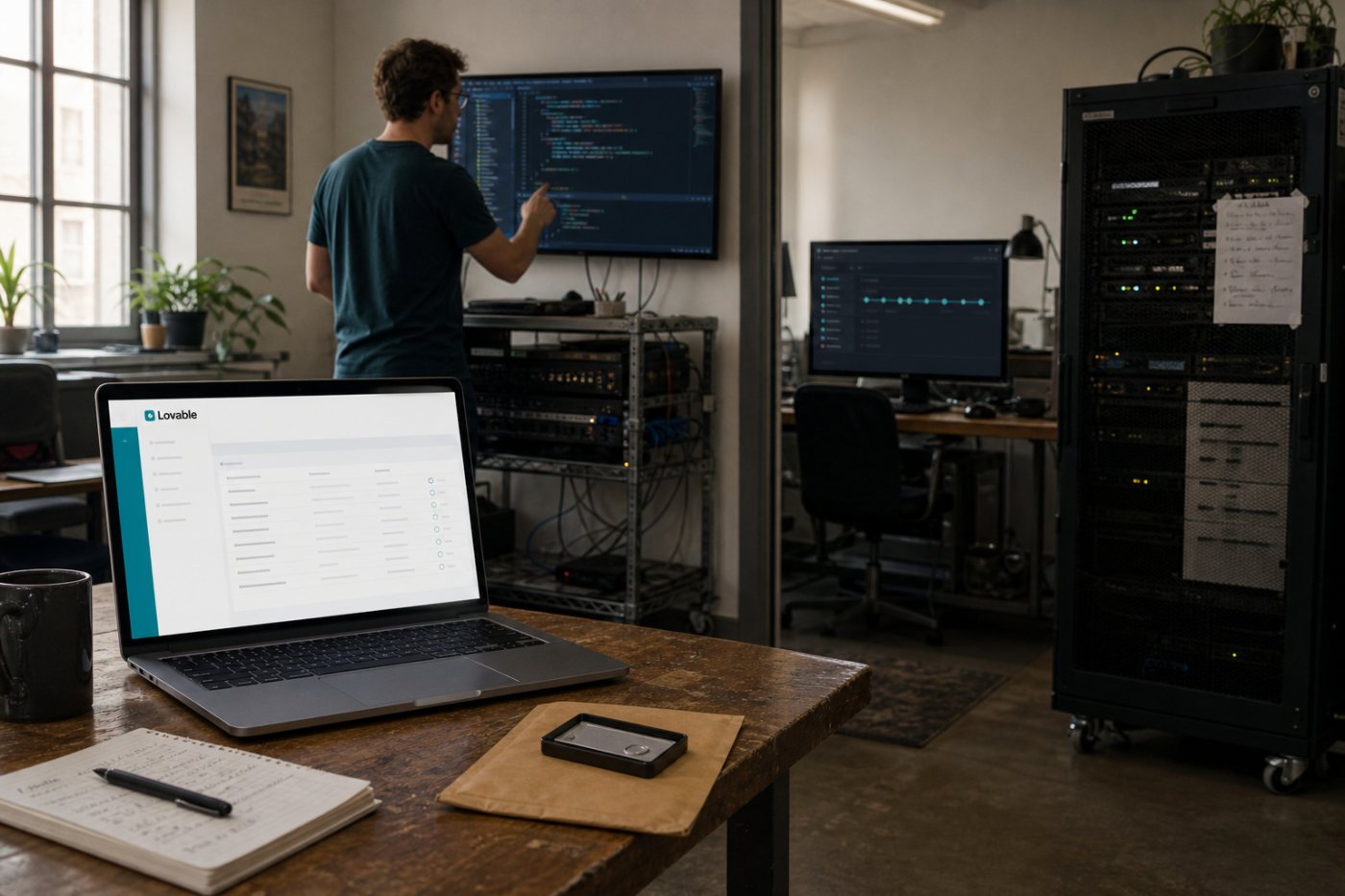 A Lovable project’s code moves to an external repository while database records, secrets and platform history remain separate.