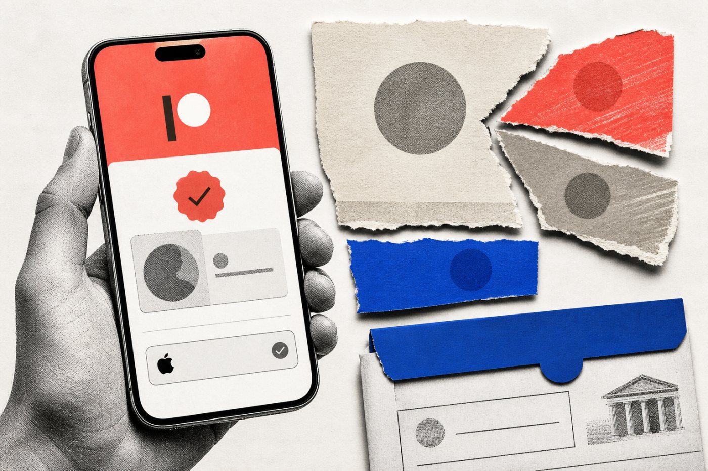 Compra de US$ 10 no Patreon pelo iOS reduzida pelas comissões, com US$ 6 restantes e ainda pendentes.