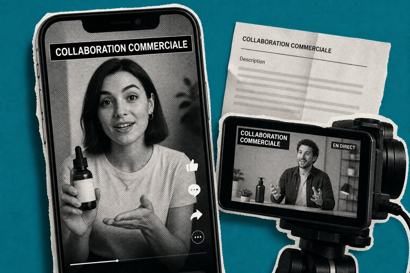 Mention commerciale visible dès le début d’un Short et d’une séquence sponsorisée en direct.