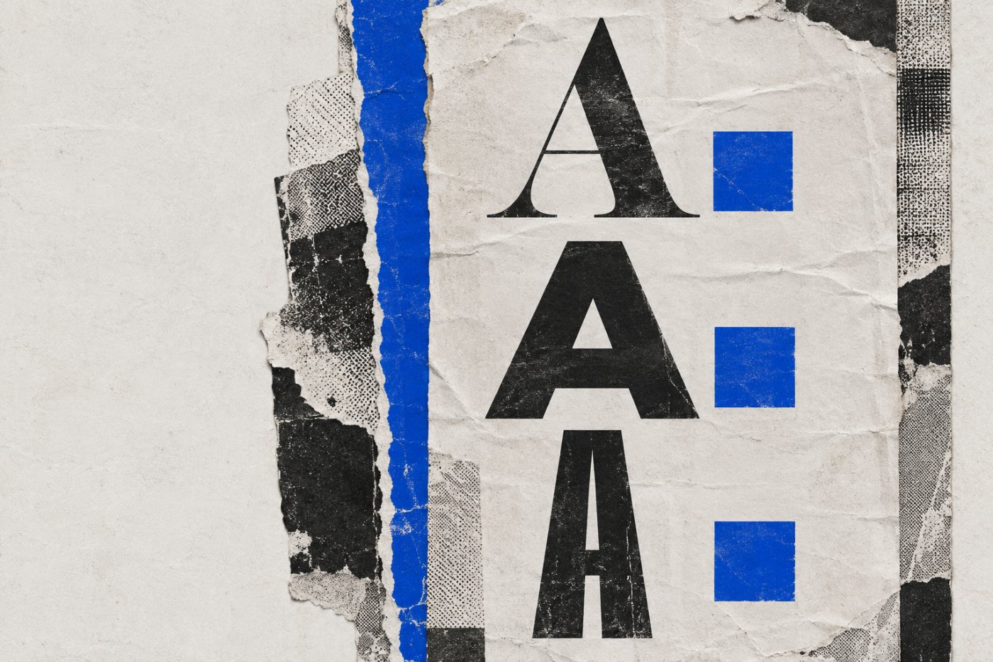 Une affiche Adobe Express montre plusieurs traitements typographiques d’un même caractère, reflet du choix offert par Adobe Fonts.