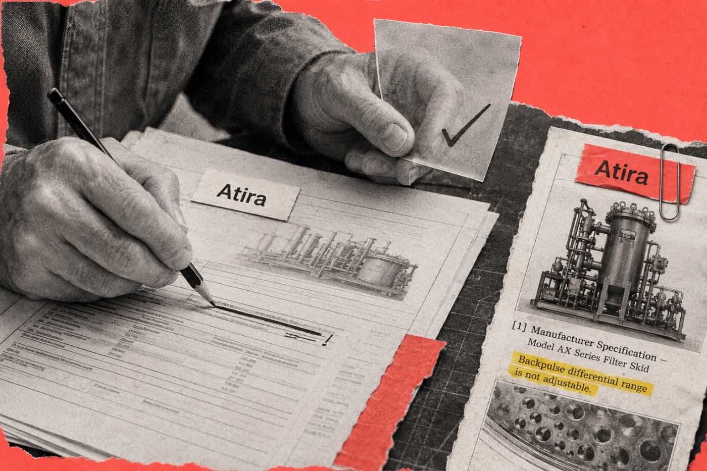An engineer checks the source behind an Atira agent answer and confirms it before the bid advances.