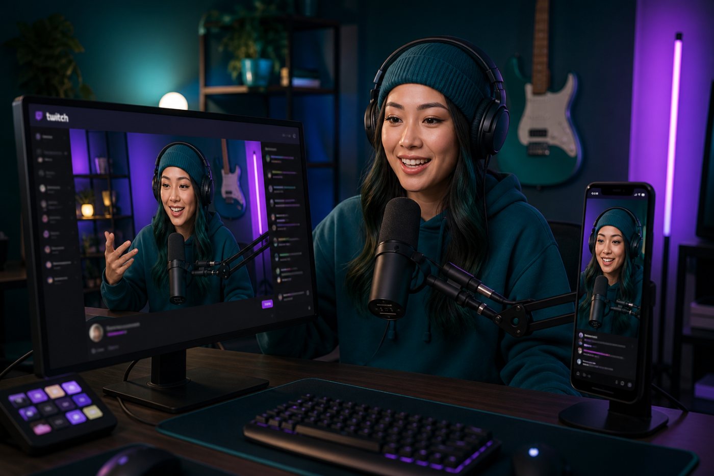 Un canal de Twitch emite simultáneamente en horizontal y vertical para cumplir la condición de Dual Format.