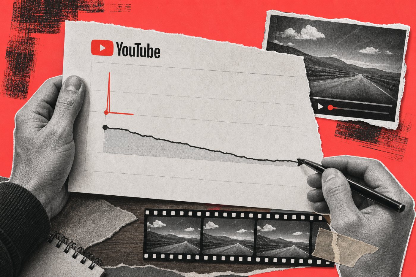 YouTube Analytics distingue les démarrages publics, les vues engagées et la rétention après la première image.
