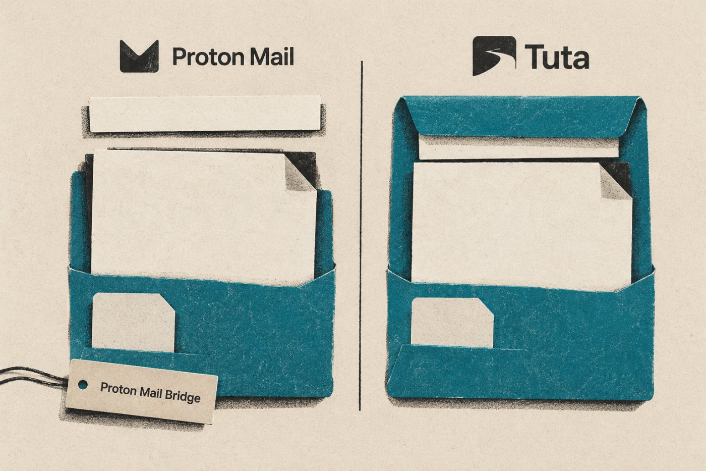 Proton Mail-ի և Tuta-ի նամակներում թեմայի դաշտի գաղտնագրման տարբերությունը։
