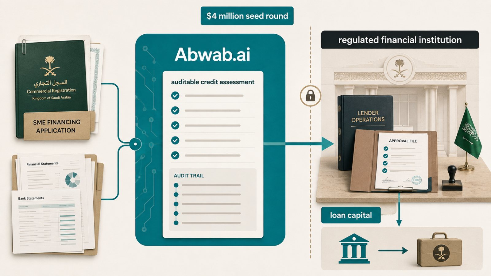 Abwab.ai Raises $4M—Its Saudi Lending Bet Avoids Balance-Sheet Risk