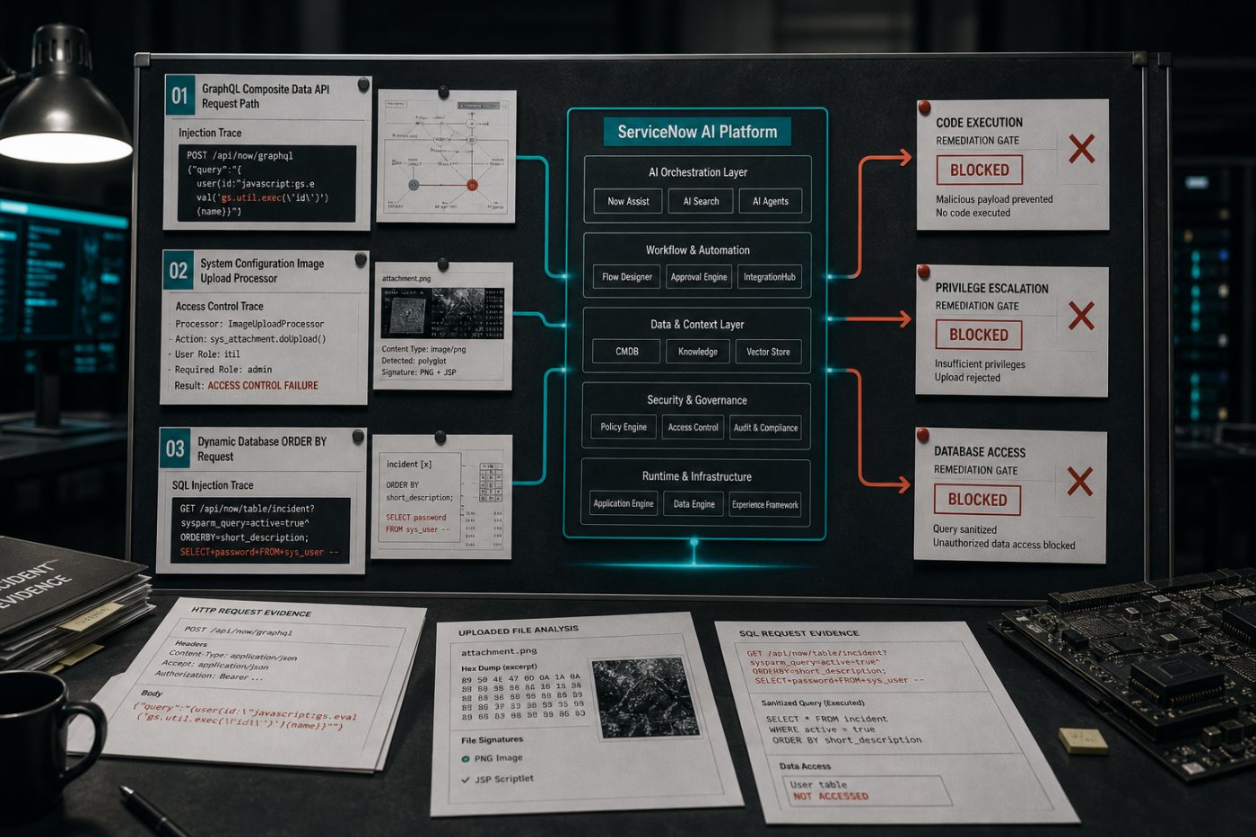 Drei getrennte Schwachstellen der ServiceNow AI Platform betreffen Codeausführung, Rechteausweitung und Datenbankzugriffe.