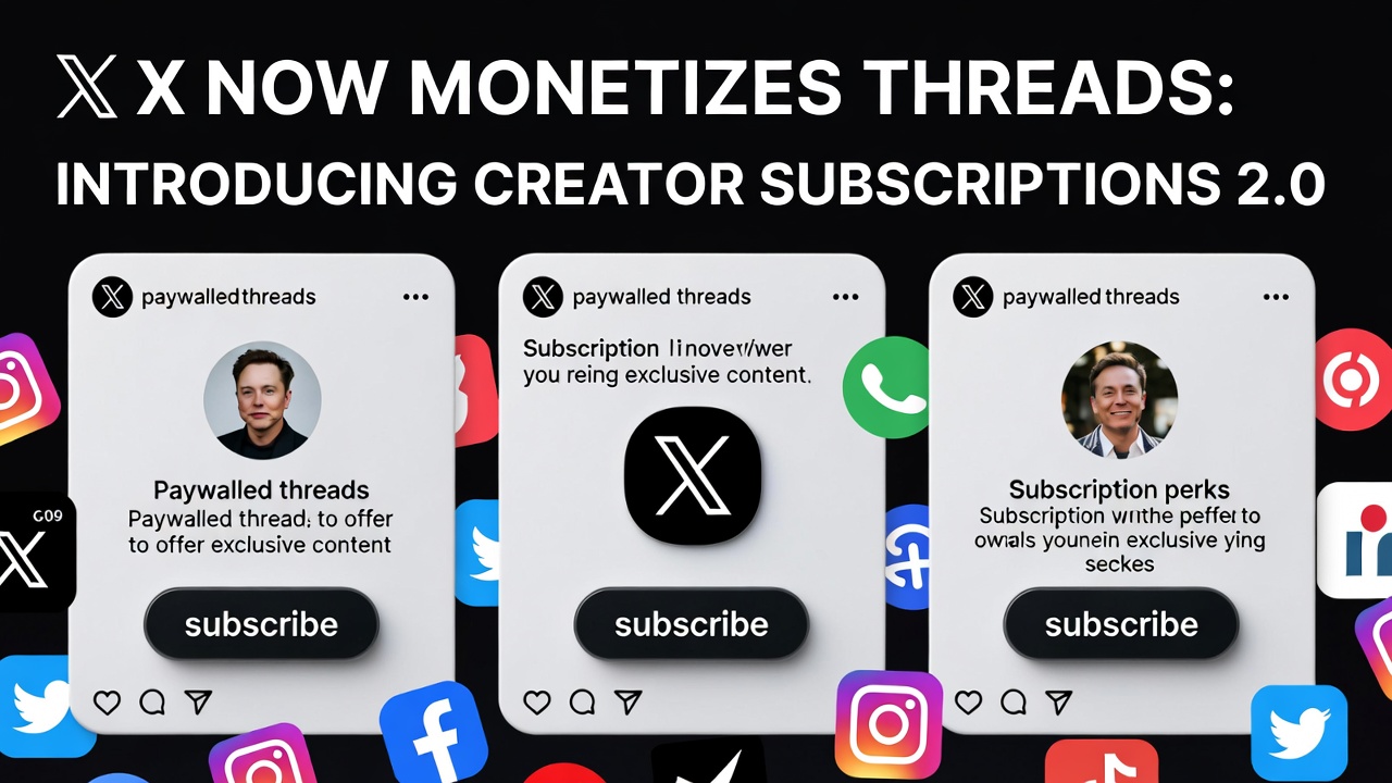 X Now Monetizes Threads: Introducing Creator Subscriptions 2.0