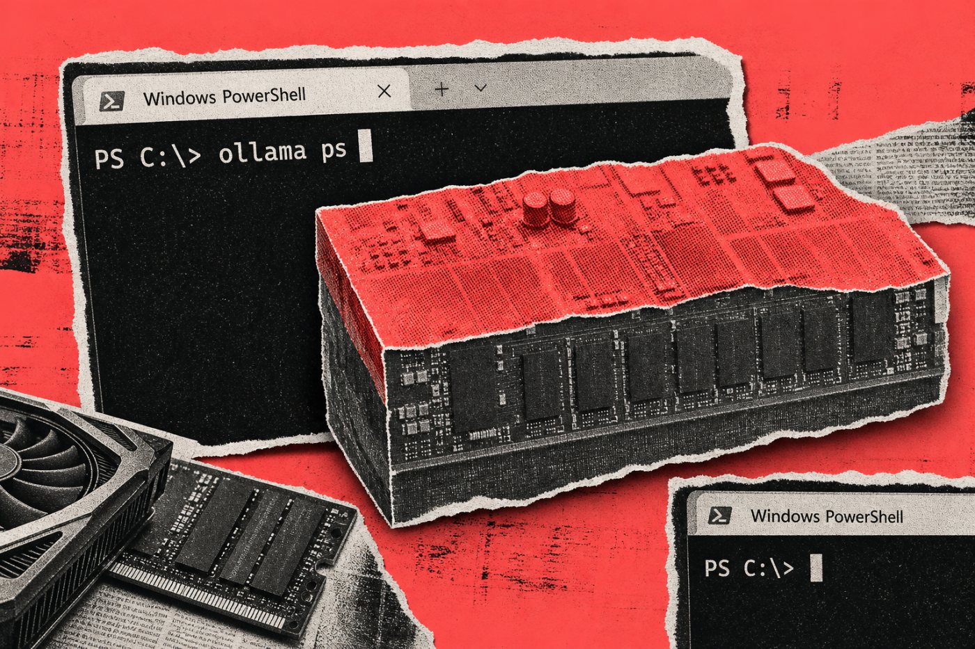 Ollama processor diagnostics distinguish full GPU use, CPU fallback, and split loading on Windows 11.