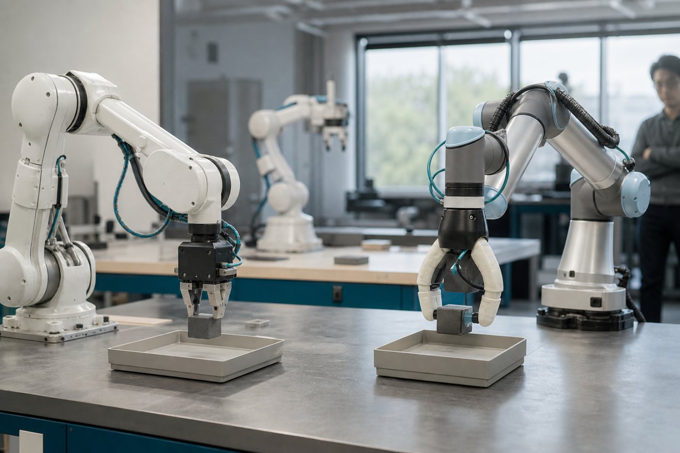 GEN-1.5 überträgt eine demonstrierte Aufgabe auf Roboterarme mit unterschiedlichen Greifwerkzeugen
