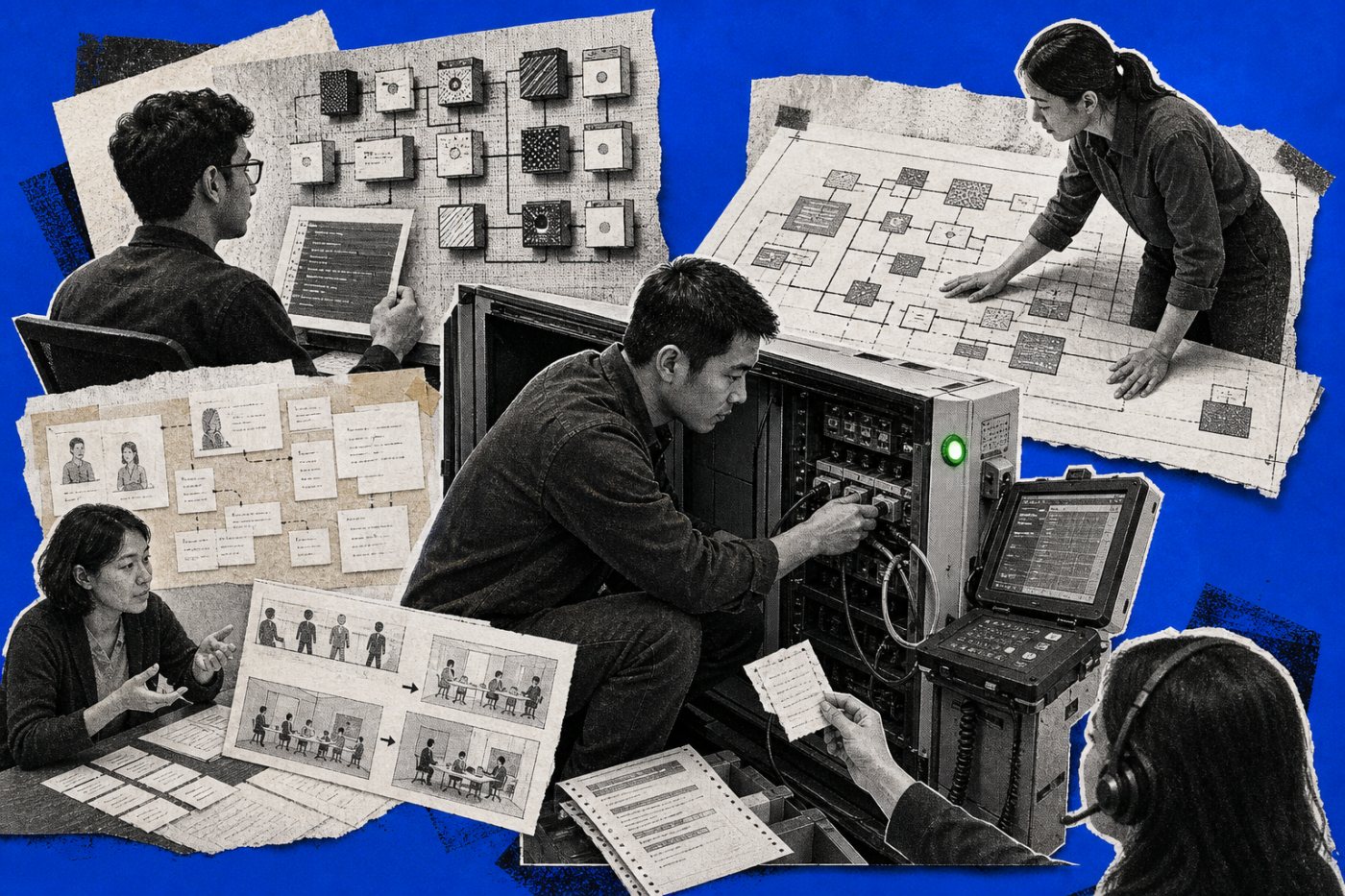 Perbandingan FDE, software engineer, solution architect, dan konsultan berdasarkan hasil kerja dalam deployment pelanggan.