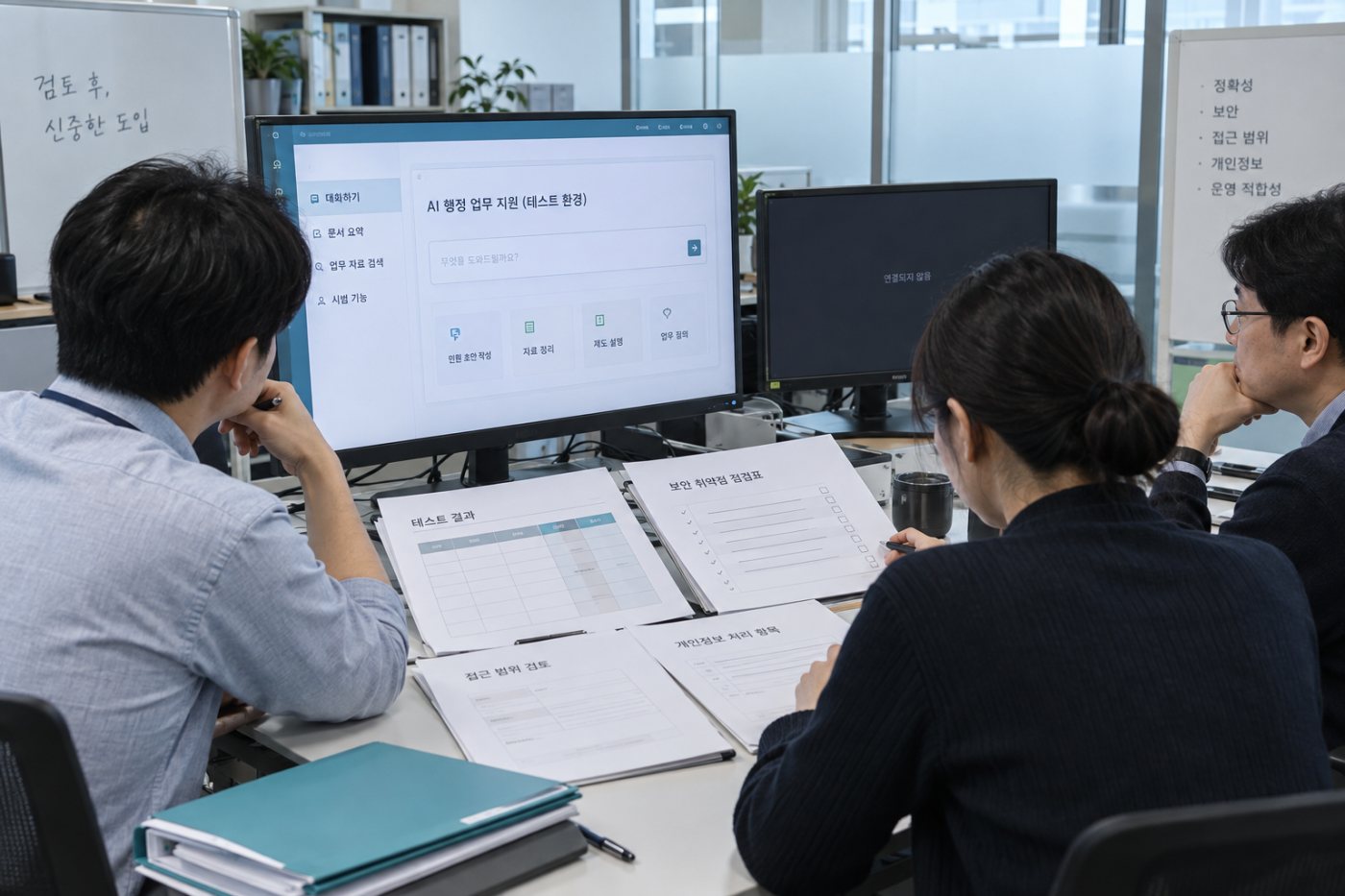 소관 기관이 공무원 개발 AI 도구의 정확성·보안·개인정보 조건을 검증한 뒤 업무 적용 여부를 결정하는 절차