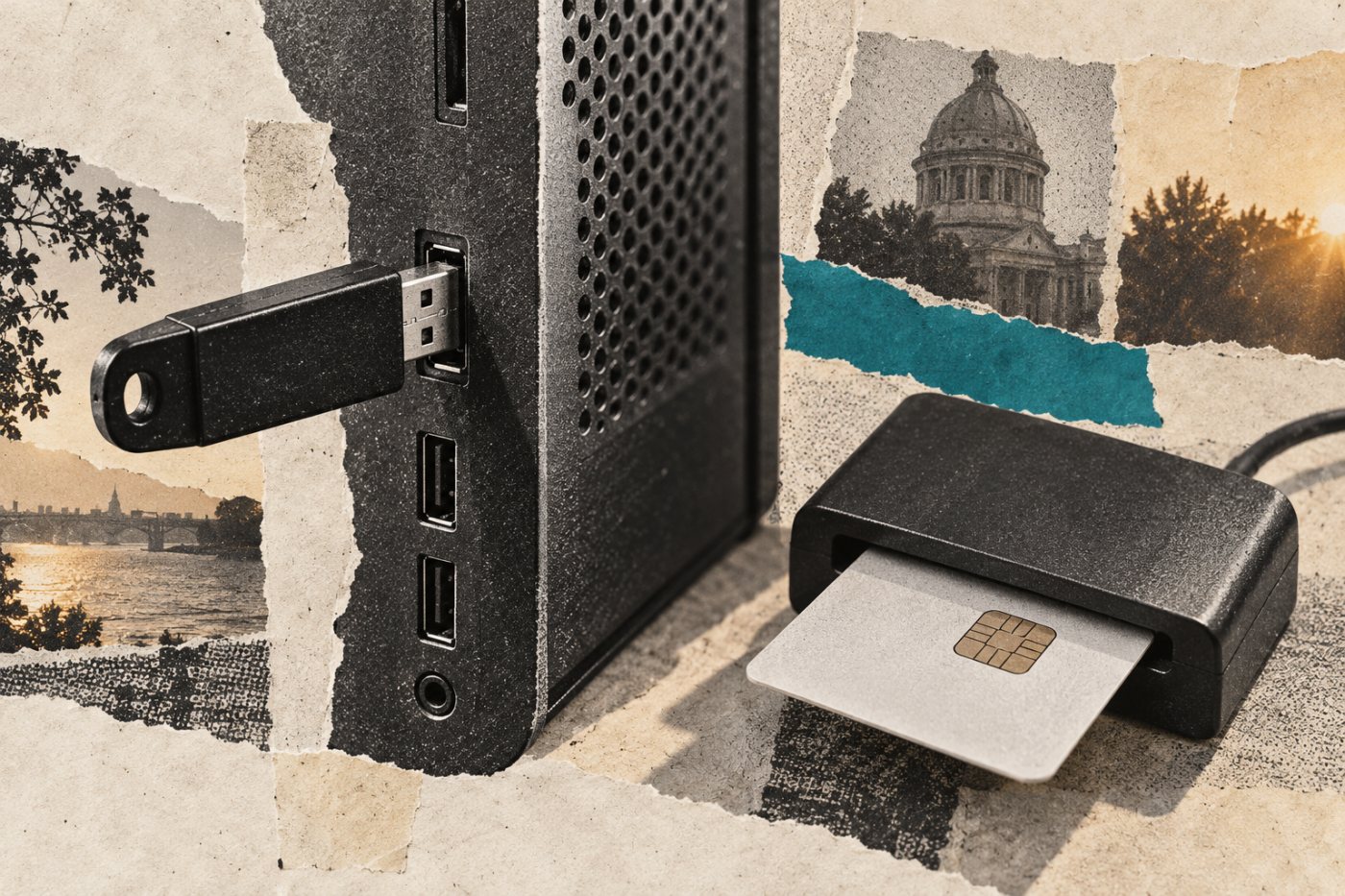 USB токен се повезује директно, док је за сертификат на паметној картици потребан читач.