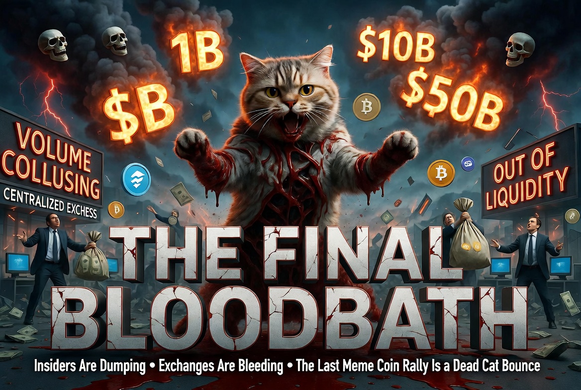 Part 4. The Final Bloodbath: Insiders Are Dumping, Exchanges Are Bleeding, and the Last Meme Coin Rally Is a Dead Cat Bounce