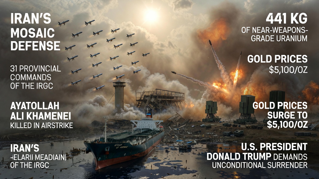 Escalating Crisis in the Middle East: Iran's Mosaic Defense, Economic Turmoil, and the Gold Rush