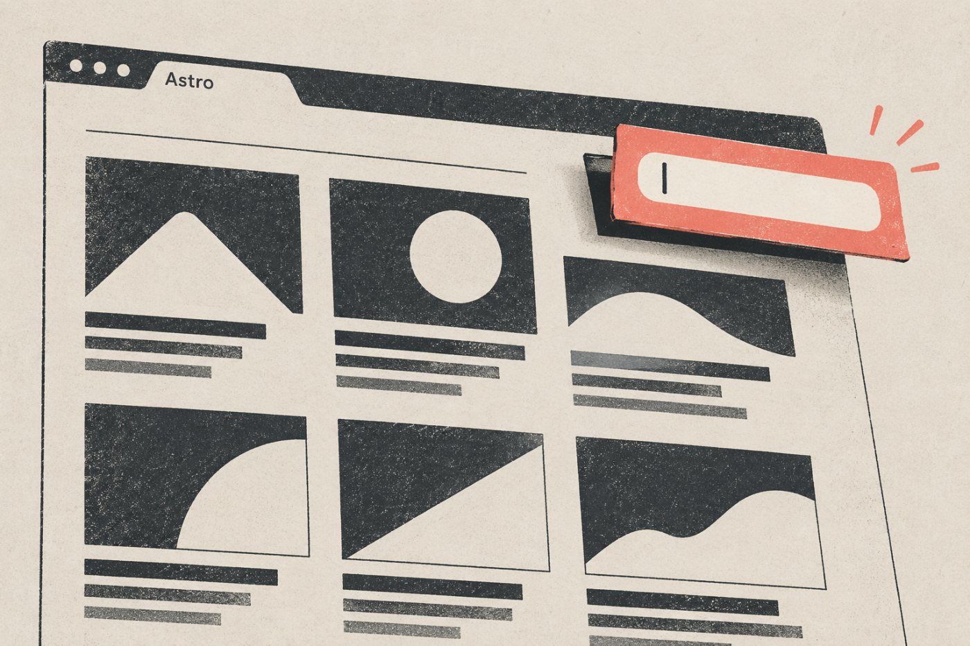 Een interactieve Astro-component staat los van de statische inhoud van een artikelpagina.