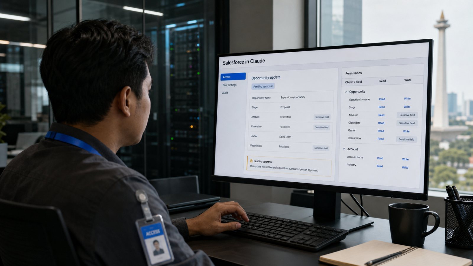 Salesforce di Claude bisa menulis ke CRM—batasi izin sebelum beta dibuka