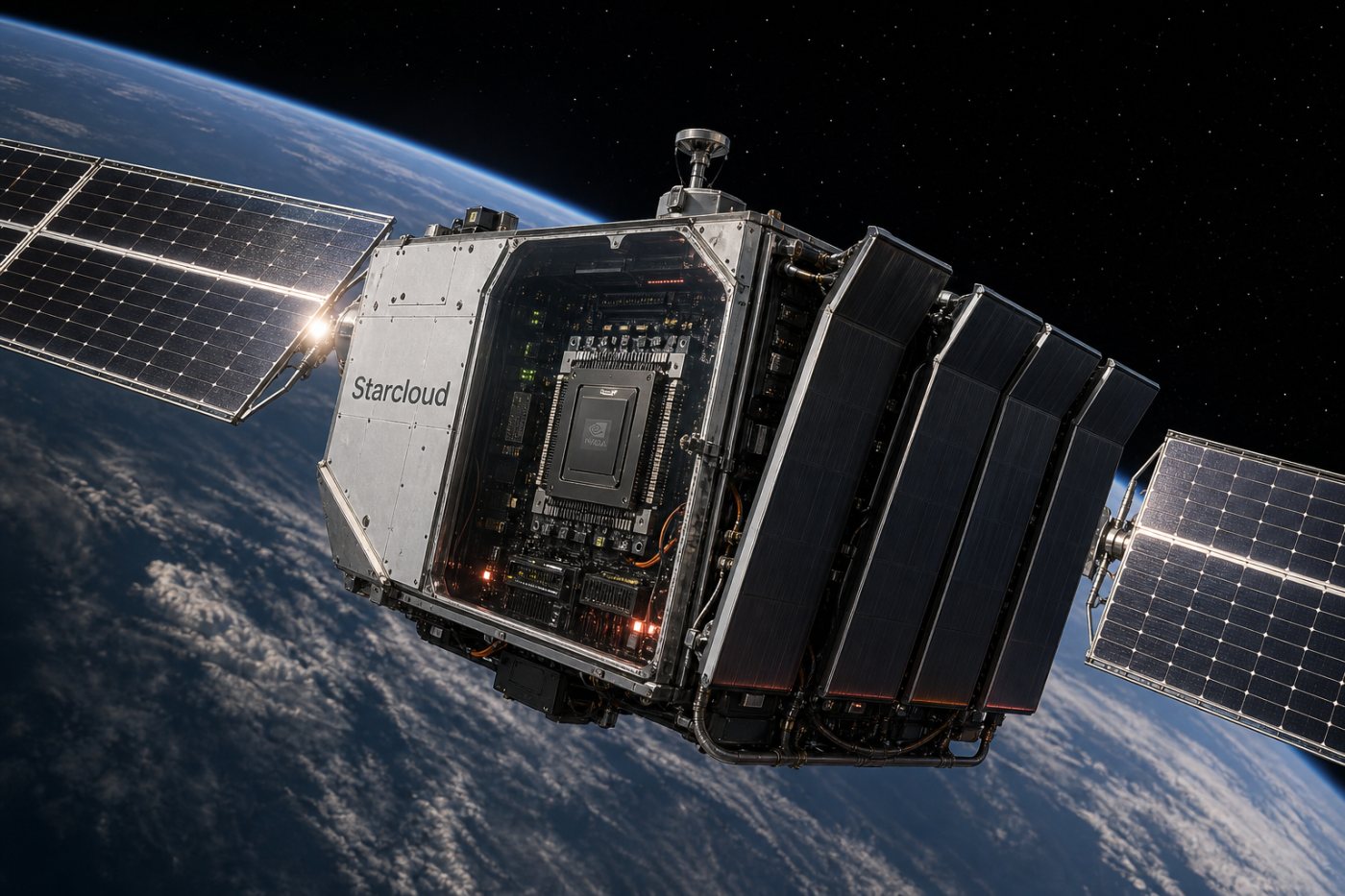 Starcloud-1 mengoperasikan GPU Nvidia H100 di orbit dengan dukungan tenaga surya dan pelepasan panas.