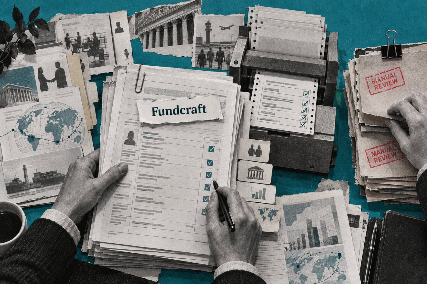 Otomatisasi Fundcraft memproses catatan terstruktur, sementara pengecualian teregulasi tetap menunggu pemeriksaan ahli.