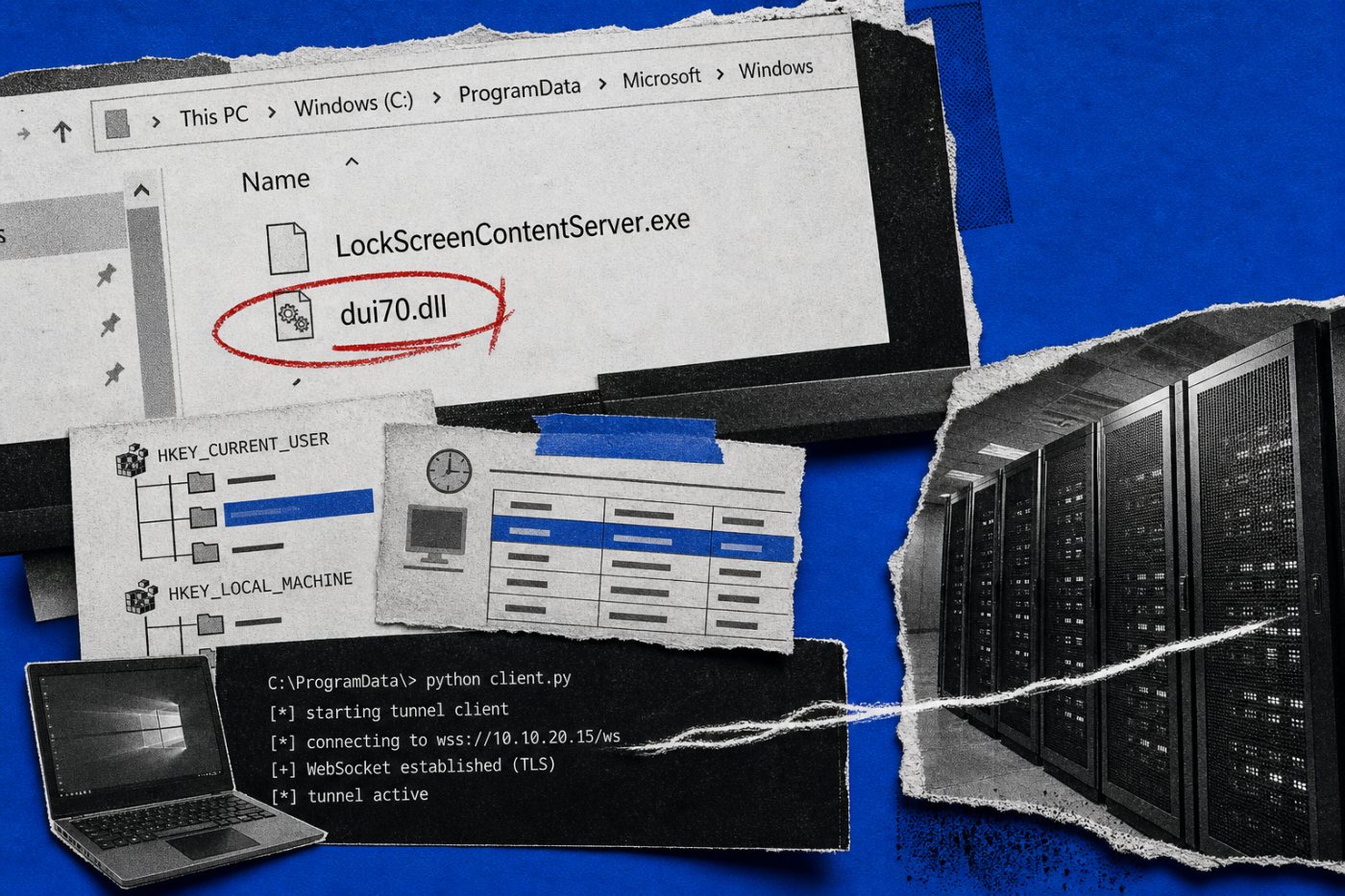 TerminalFix lädt eine manipulierte DLL, richtet Persistenz ein und macht den Windows-Rechner zum möglichen Netzwerk-Drehpunkt.