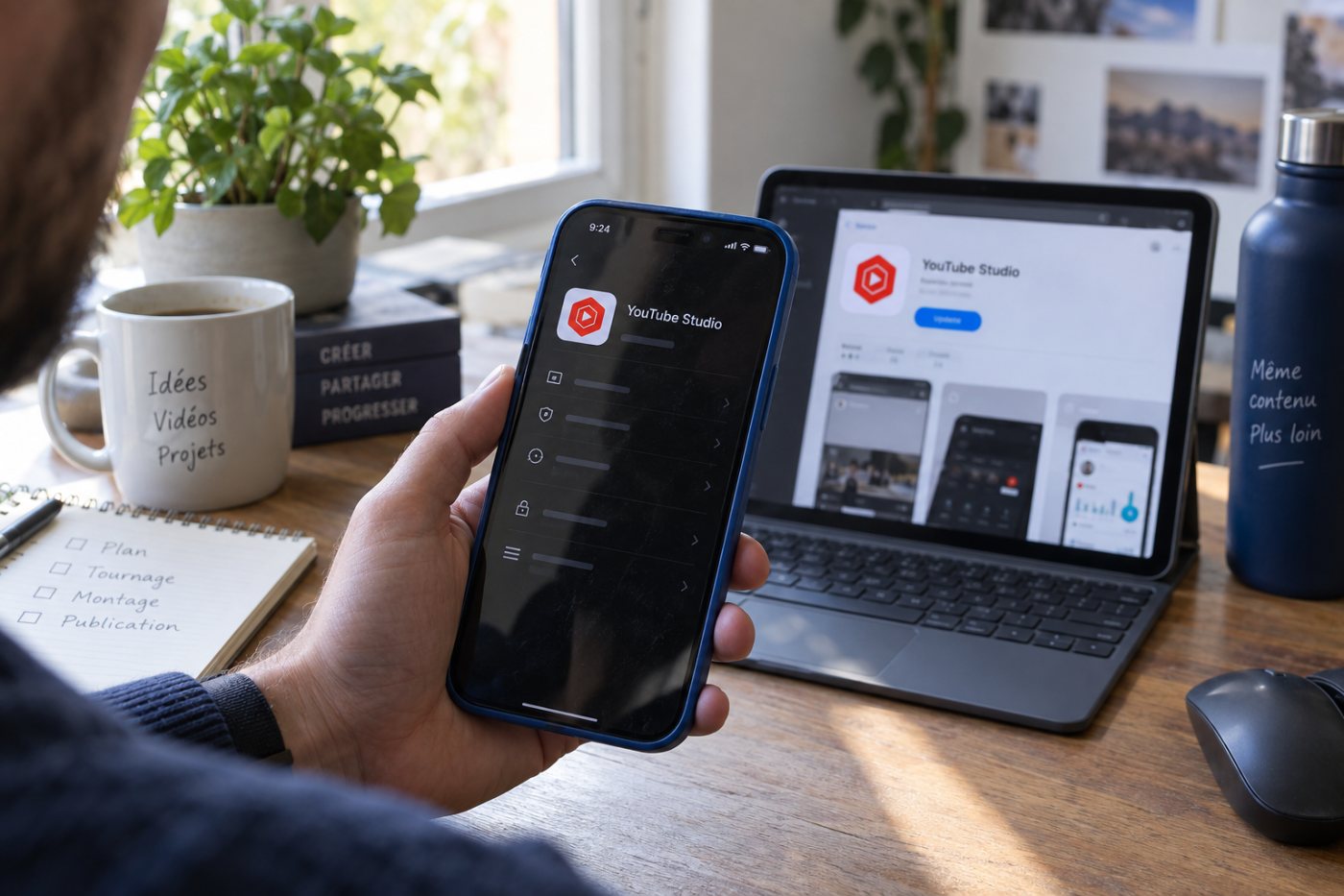 Vérification de la version installée de YouTube Studio avant son actualisation