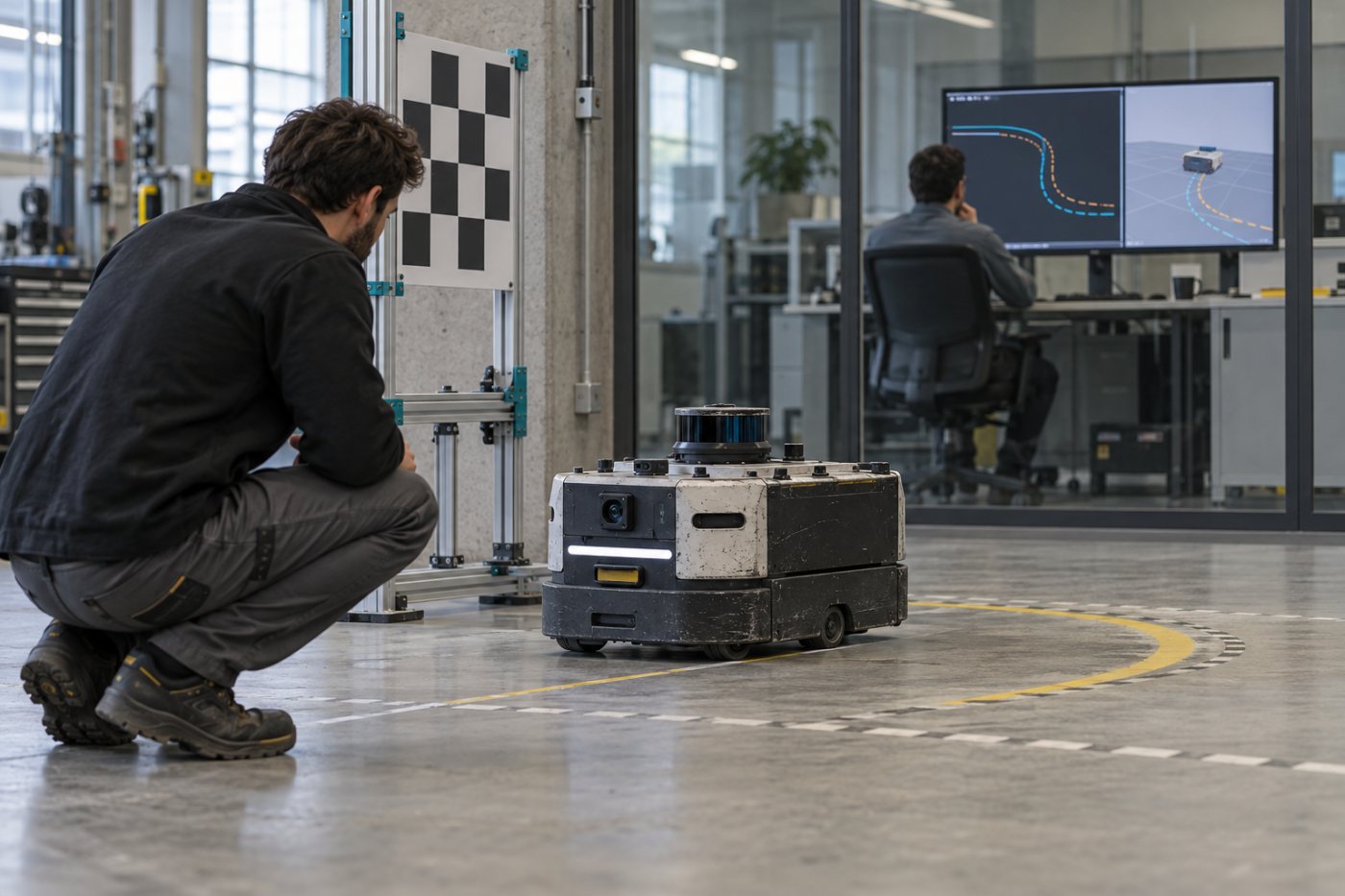 Fiziksel robot ölçümlerinin Antioch simülasyonundaki sonuçlarla karşılaştırılarak kalibrasyonun yenilenmesi