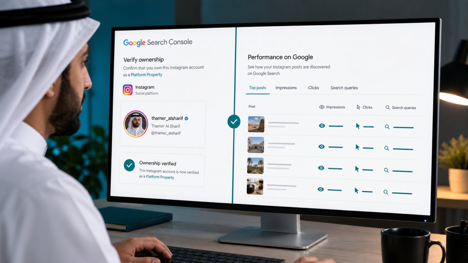 Search Console يقيس ظهور حساباتك الاجتماعية بلا موقع إلكتروني