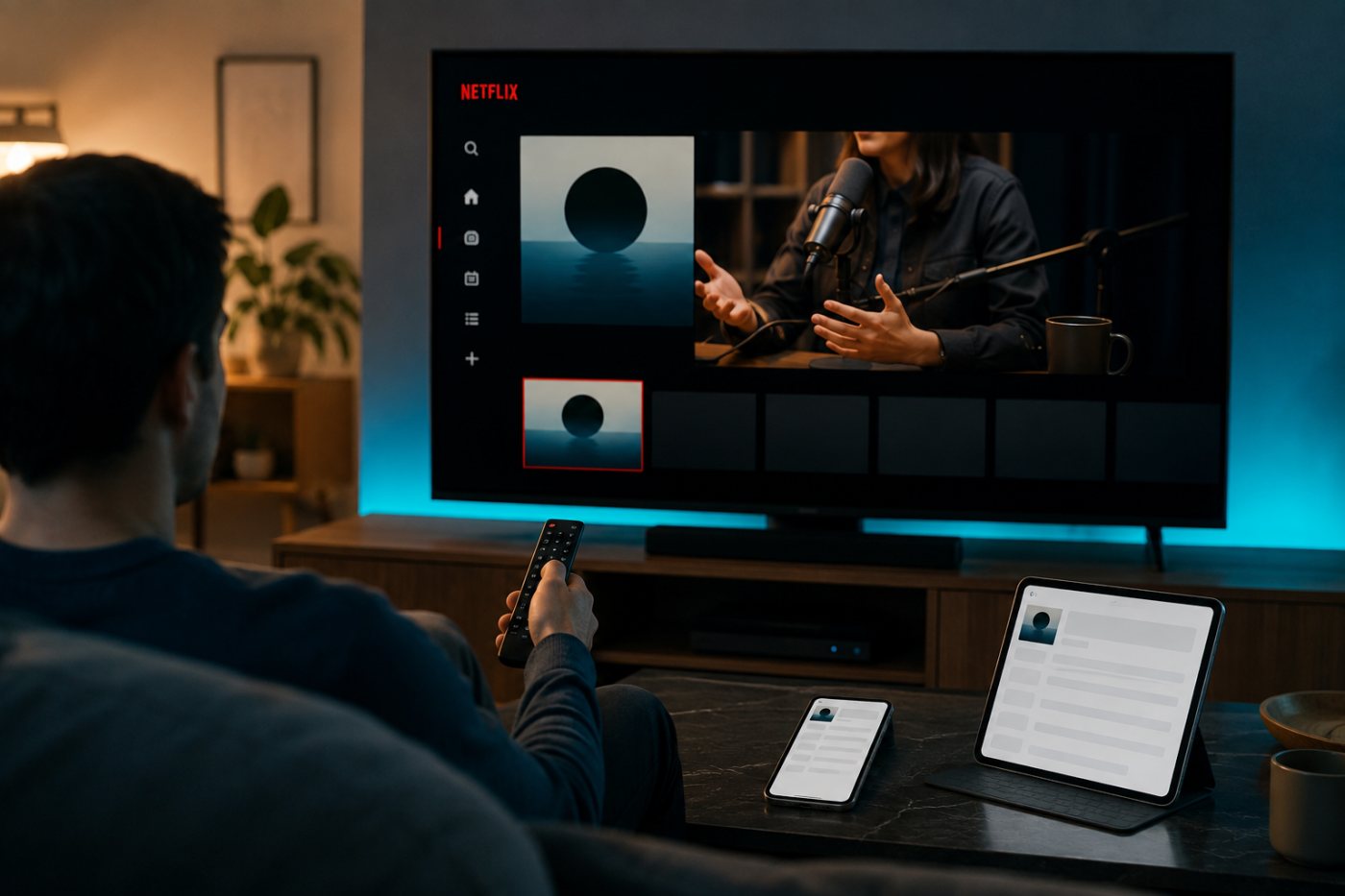 L’exclusivité place la découverte d’un podcast vidéo dans Netflix plutôt que dans une distribution ouverte entre plusieurs plateformes.
