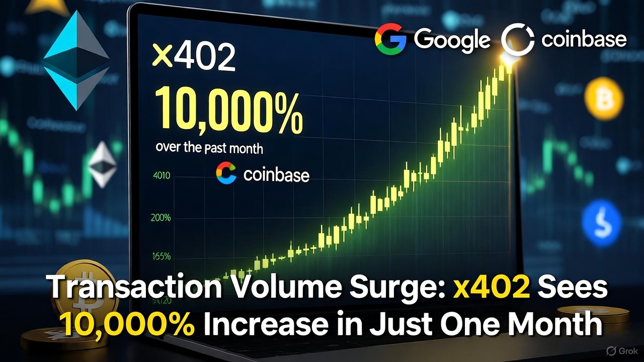 x402 Transaction Volume Surges 10,000% in a Single Month