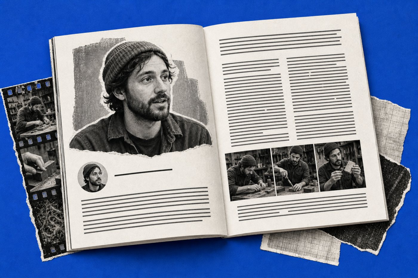 A creator makes original expertise discoverable through a public article with readable text, authorship and supporting media.