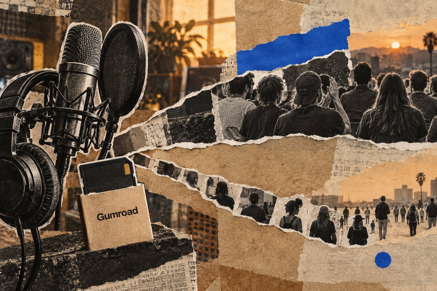 Curso digital alcança compradores por link direto e pelo Gumroad Discover, produzindo margens diferentes.