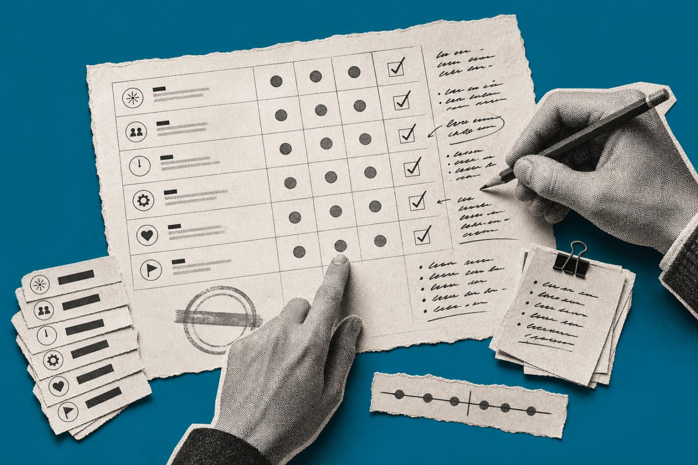 Weighted contribution worksheet turns founder commitments and risks into a transparent negotiation baseline.