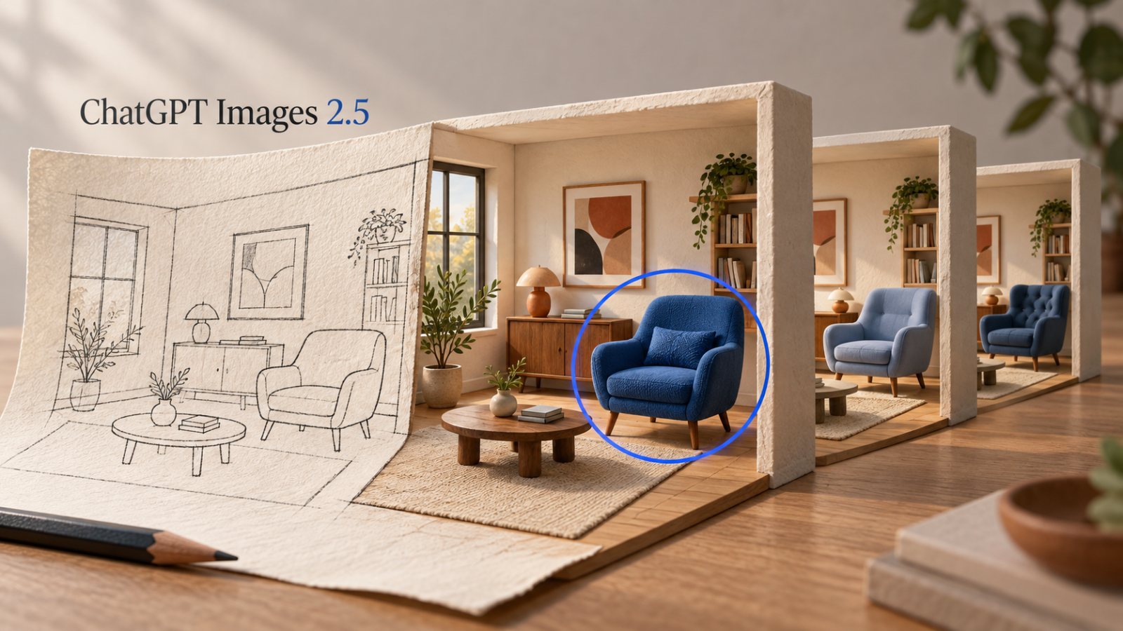 ChatGPT Images 2.5 promet 50 % de délai en moins et des retouches ciblées
