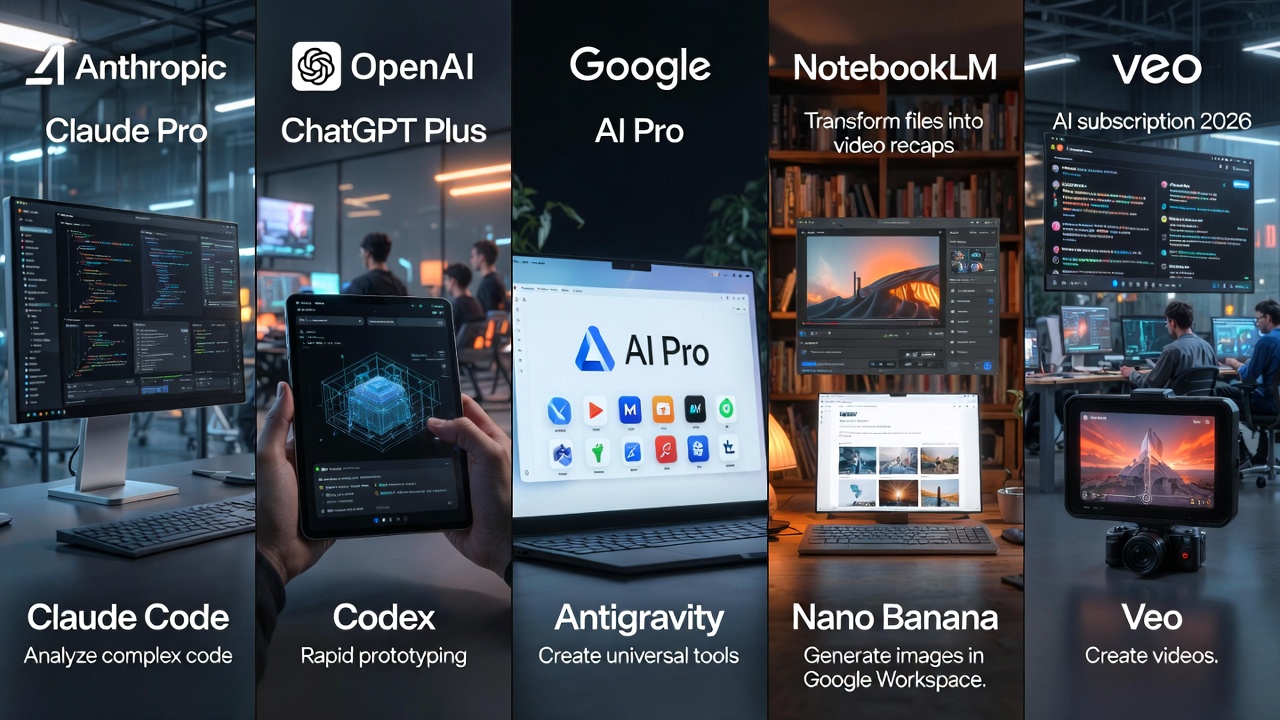 Choosing the Best $20/Month AI Subscription in 2026: Claude Pro, ChatGPT Plus, or Google AI Pro?