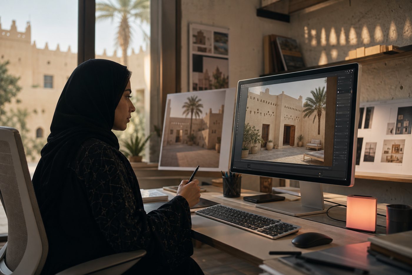 HUMAIN Image 1 xử lý lời nhắc tiếng Arab để tạo nội dung phù hợp bối cảnh văn hóa Saudi.