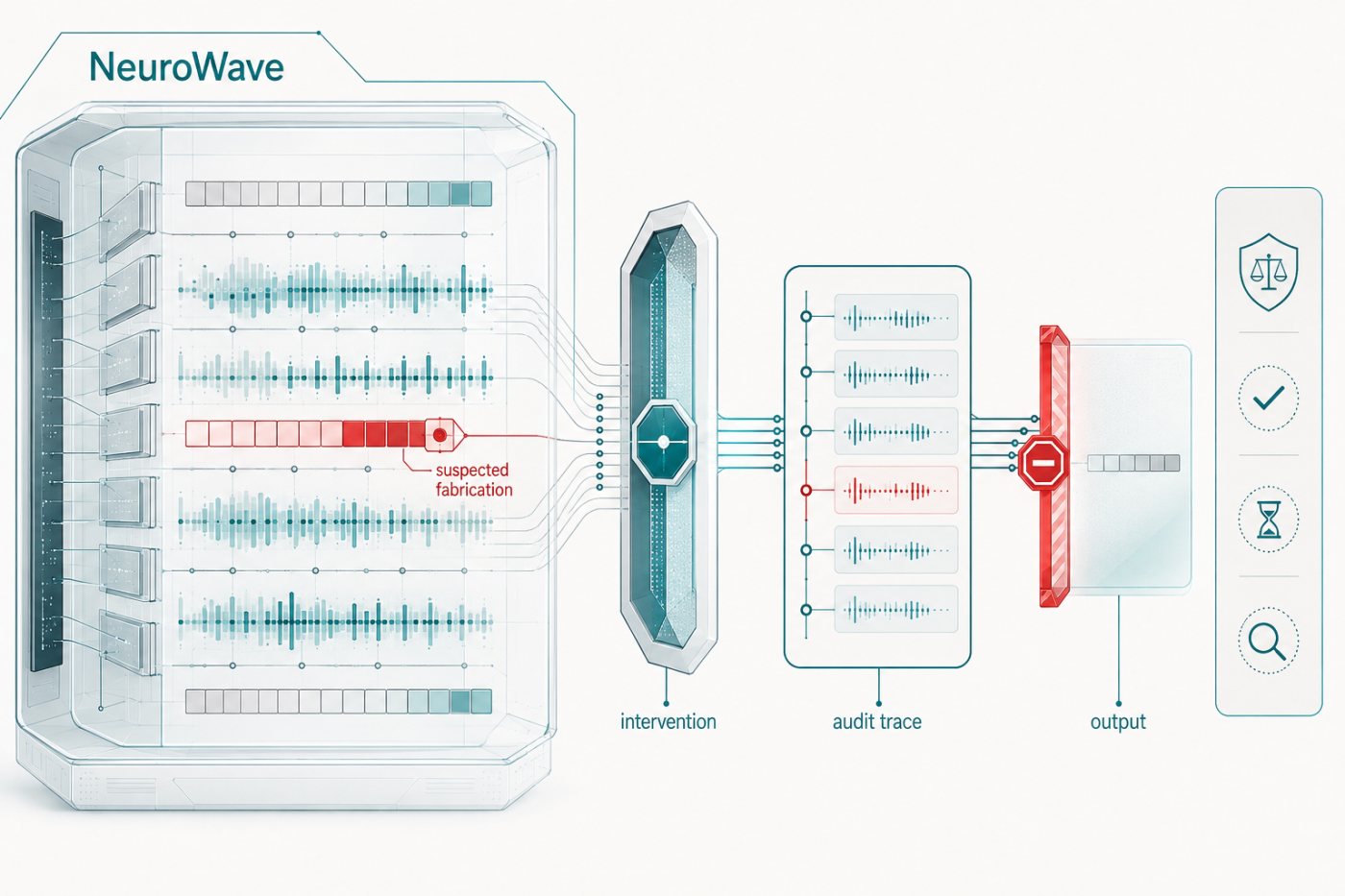 NeuroWave mengklaim mendeteksi dan mengintervensi perilaku LLM saat inferensi sebelum jawaban diterima pengguna