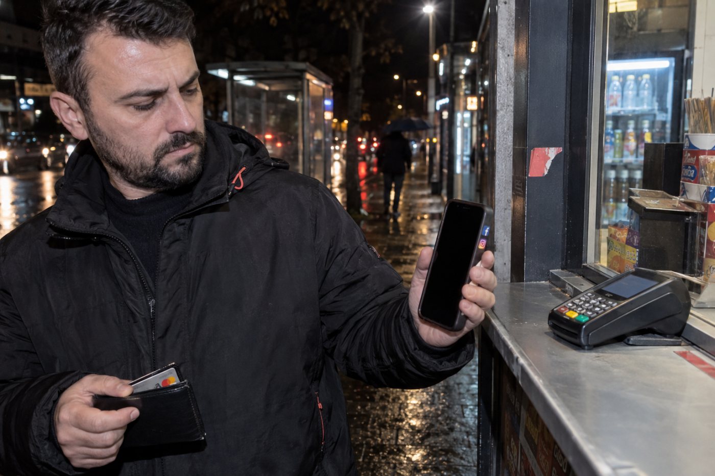 Një përdorues ndalon pagesën paraprake të kërkuar nga një kontakt i dyshimtë në Facebook ose Instagram.