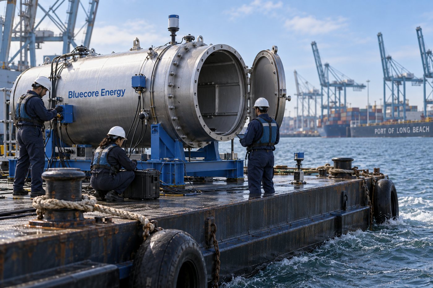 Port of Long Beach’te sensör ve hareket testlerine hazırlanan yakıtsız çelik prototip