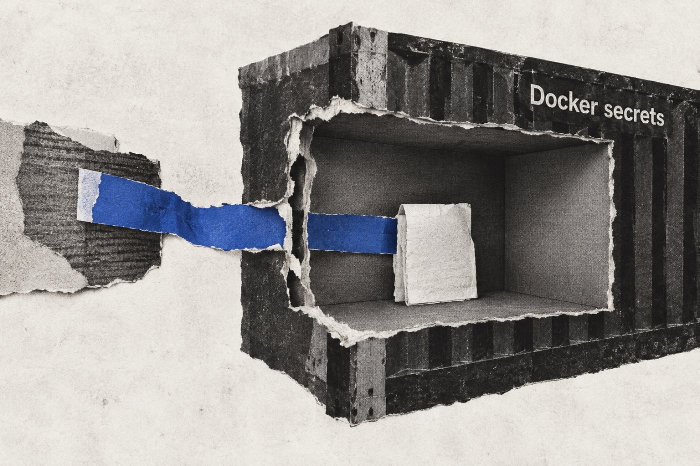 Docker Compose 将宿主机变量提供的密钥挂载为容器内文件,应用按文件路径读取。