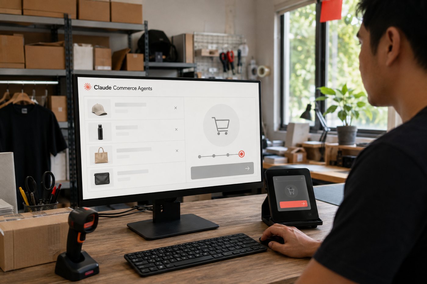 Keranjang yang disiapkan Claude Commerce Agents berhenti sebelum pembayaran dan diserahkan ke checkout pedagang.