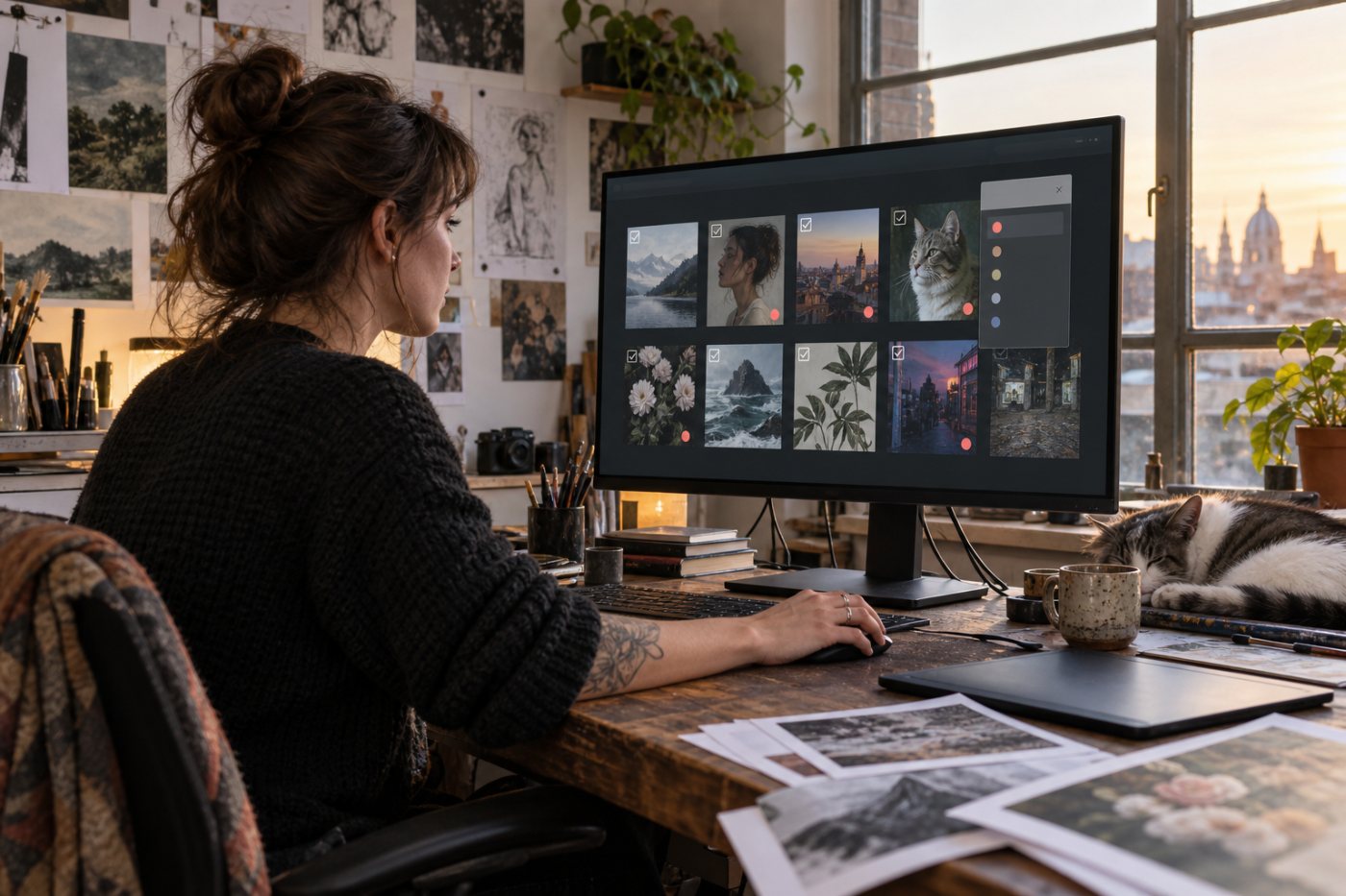 Selected DeviantArt works receiving the NoAI label in bulk through Studio